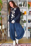 Basso Baby Cord Tiered Cuff Pant Navy